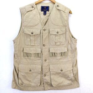VTG Beretta Vest Mens XL Tan Shooting Field Utility Hunting Safari Field Jacket